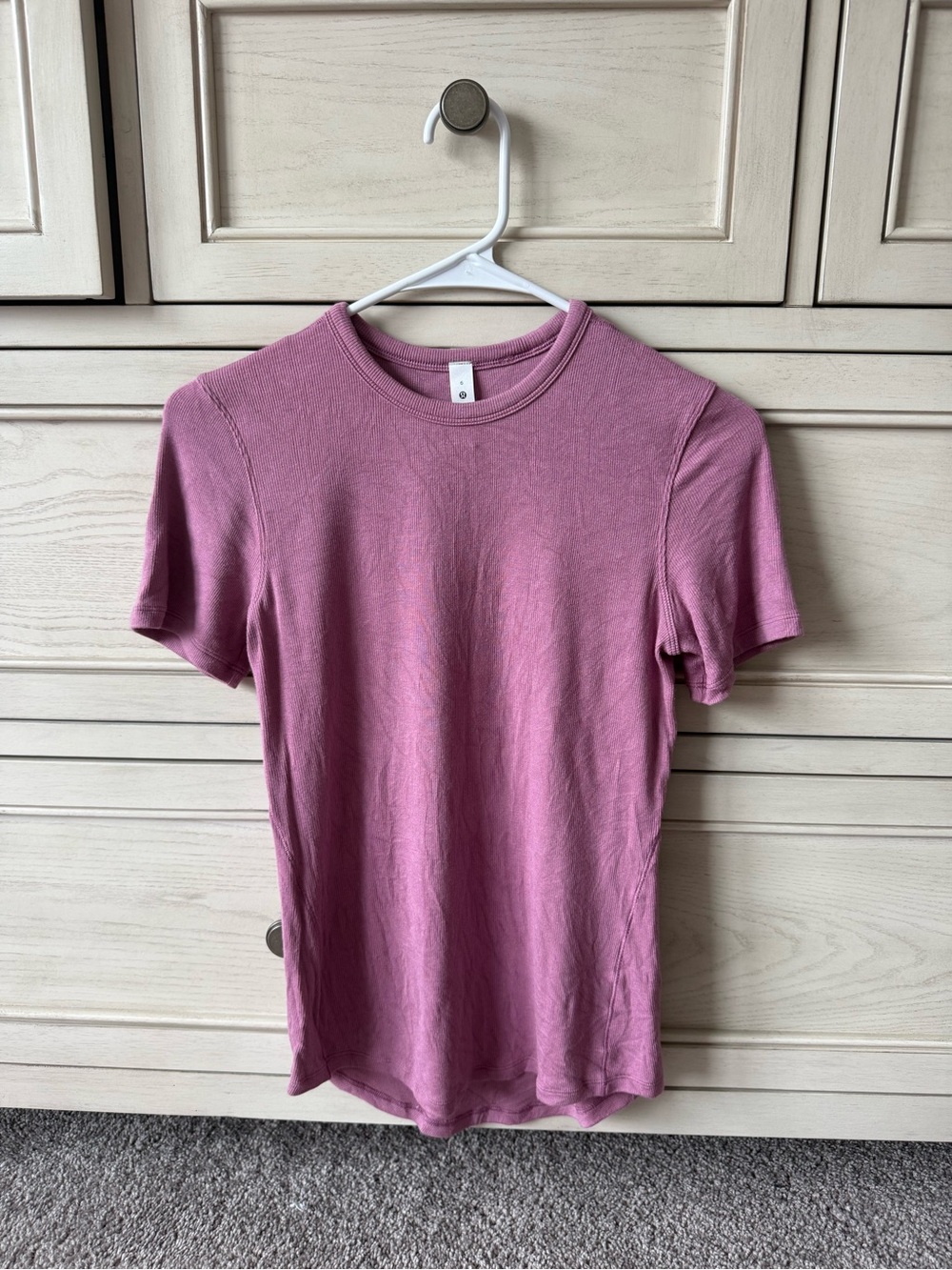 lululemon athletica Short Sleeve Hold Tight Crew Tee in Dusty Rose